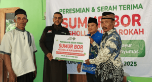 Peresmian Sumur Bor Mushola Nur Barokah di Kaliori Banyumas, Permudah Ibadah dan Kebutuhan Dasar Warga