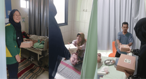 PC Wanita Al Irsyad Purwokerto bersama LAZNAS Al Irsyad Purwokerto membagikan paket makan siang kepada para penunggu pasien di RSI Purwokerto.