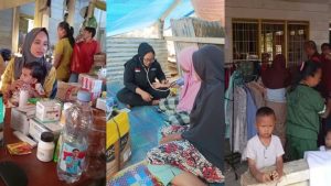 Posko LAZNAS Al Irsyad Aceh Tamiang menggelar pemeriksaan kesehatan gratis, bantuan baju layak pakai, dan perbaikan air bersih.