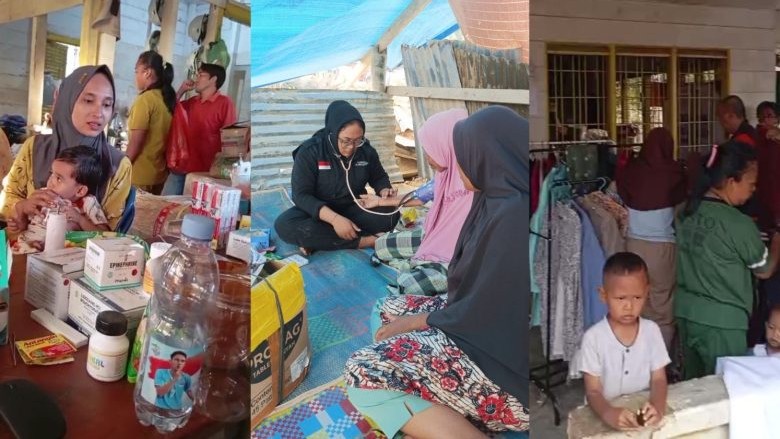 Posko LAZNAS Al Irsyad Aceh Tamiang menggelar pemeriksaan kesehatan gratis, bantuan baju layak pakai, dan perbaikan air bersih.