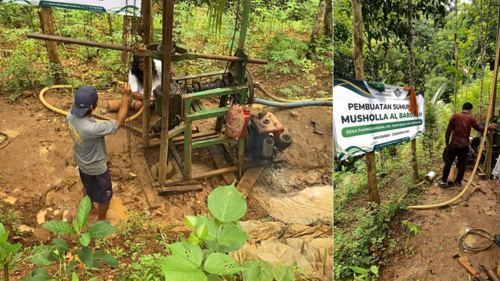 LAZNAS Al-Irsyad Purwokerto melakukan monitoring sumur bor di Desa Pasinggangan untuk memastikan ketersediaan air bersih bagi 80 KK warga