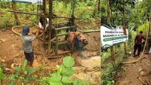 LAZNAS Al-Irsyad Purwokerto melakukan monitoring sumur bor di Desa Pasinggangan untuk memastikan ketersediaan air bersih bagi 80 KK warga