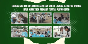 Edukasi ZIS dan Layanan Kesehatan Gratis LAZNAS Al Irsyad Warnai Half Marathon Menara Teratai Purwokerto