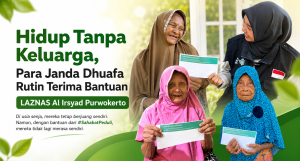 Hidup Tanpa Keluarga, Para Janda Dhuafa Rutin Terima Bantuan LAZNAS Al Irsyad Purwokerto